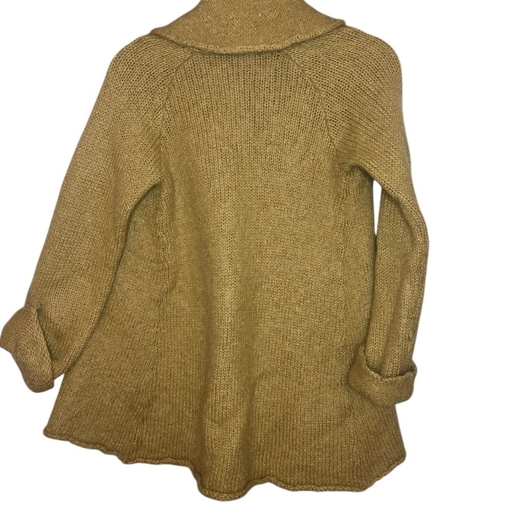 Soft Surroundings Mohair Wool Blend Cardigan Sweater PXS Tan Open Front - Picture 2 of 9